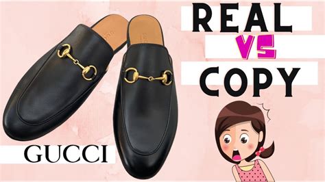 Real vs Fake Gucci Princetown Mules — 0 difference 